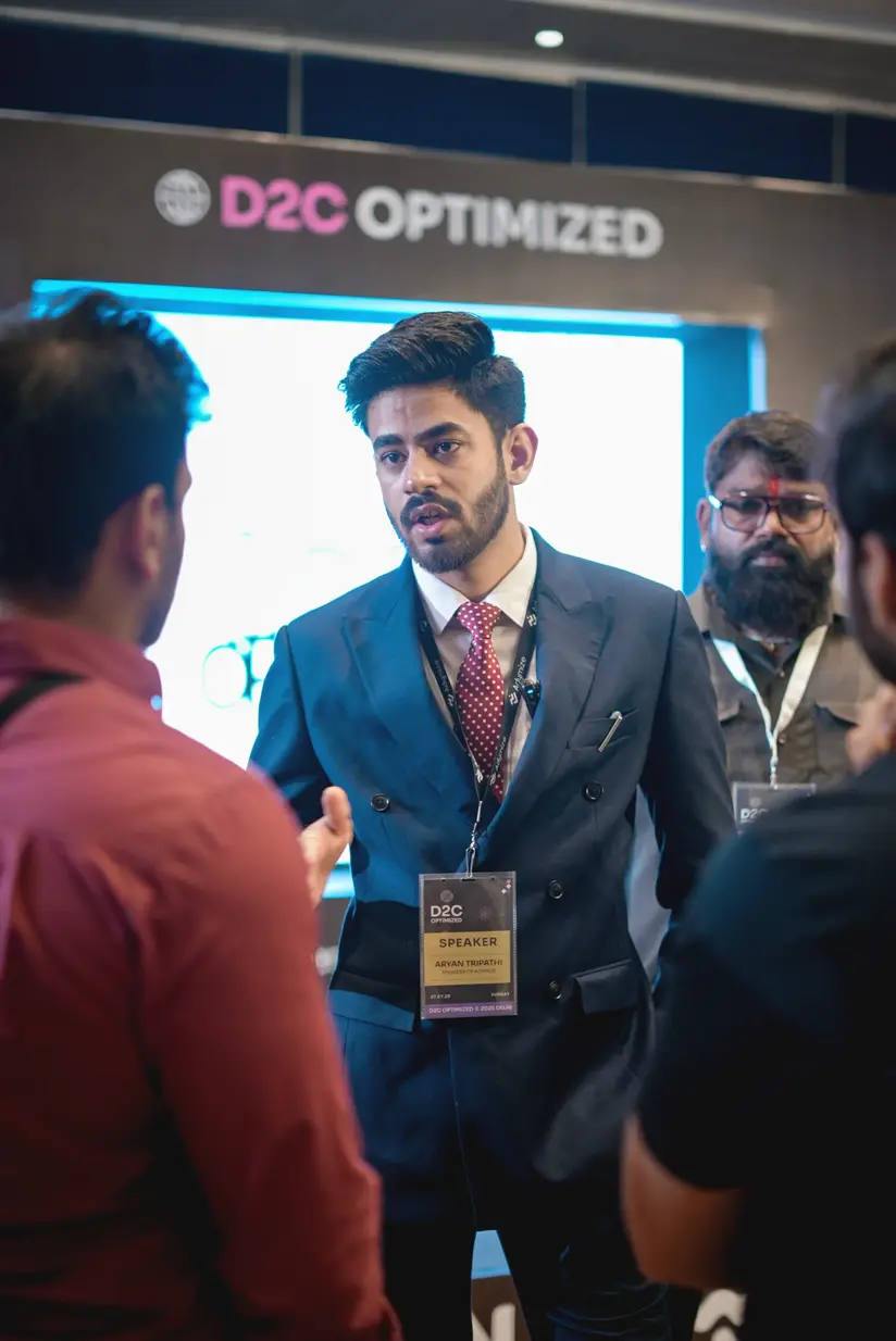 Aryan Tripathi speaking at D2C Optimized